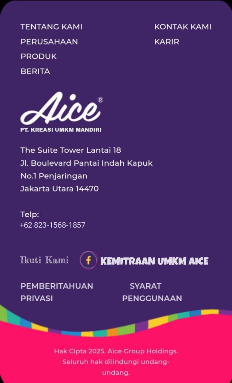 Legalitas PT Kreasi UMKM Mandiri Sahabat Aice